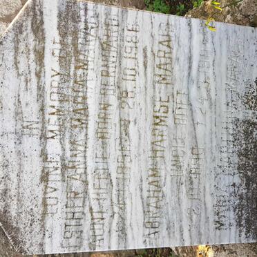 MARAIS Abraham Harmse 1890-1964 &amp; Esther Anna Maria BERNHARD 1891-1986