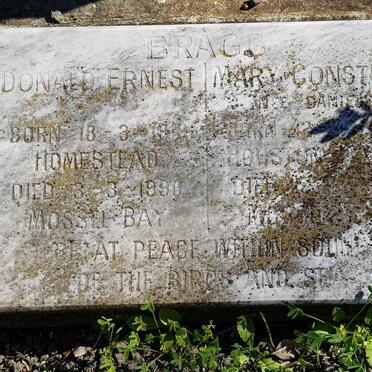 BRAGG Donald Ernest 1919-1990 &amp; Mary Constant DANIELL 1921-1997