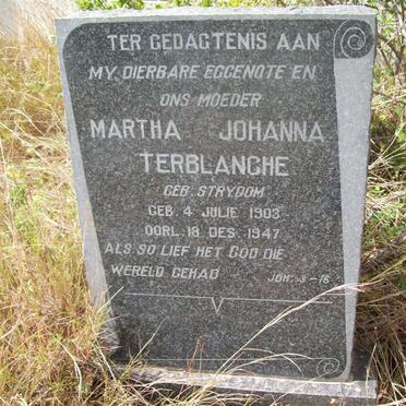 TERBLANCHE Martha Johanna nee STRYDOM 1903-1947