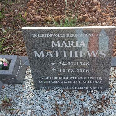 MATTHEWS Maria 1948-2006