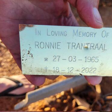 TRANTRAAL Ronnie 1965-2022