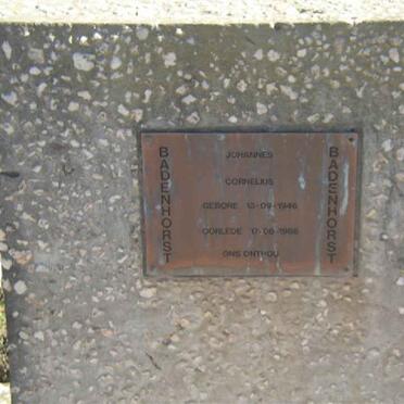 BADENHORST Johannes Cornelius 1946-196?