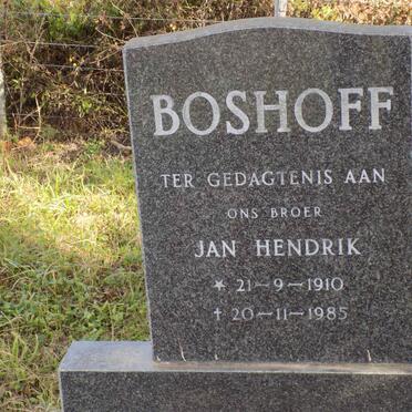 BOSHOFF Jan Hendrik 1910-1985