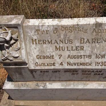 MULLER Hermanus Barend 1891-1930