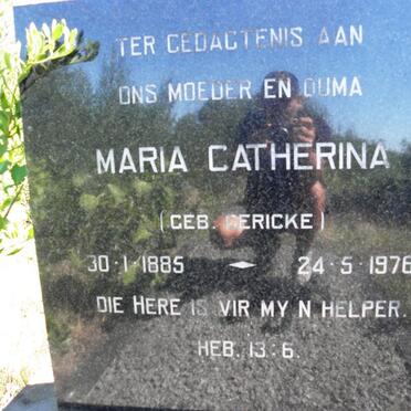 MULLER Maria Catherina nee GERICKE 1885-1976