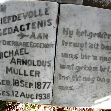 MULLER Michael Arnoldus 1877-1938