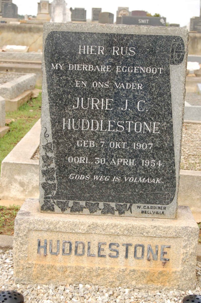 HUDDLESTONE Jurie J.C. 1907-1954