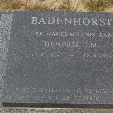 BADENHORST Hendrik J.M. 1914-1997