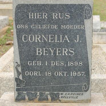 BEYERS Cornelia J. 1898-1957