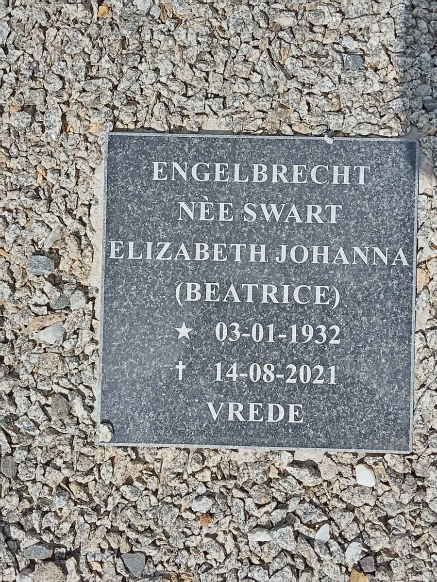 ENGELBRECHT Elizabeth Johanna nee SWART 1932-2021