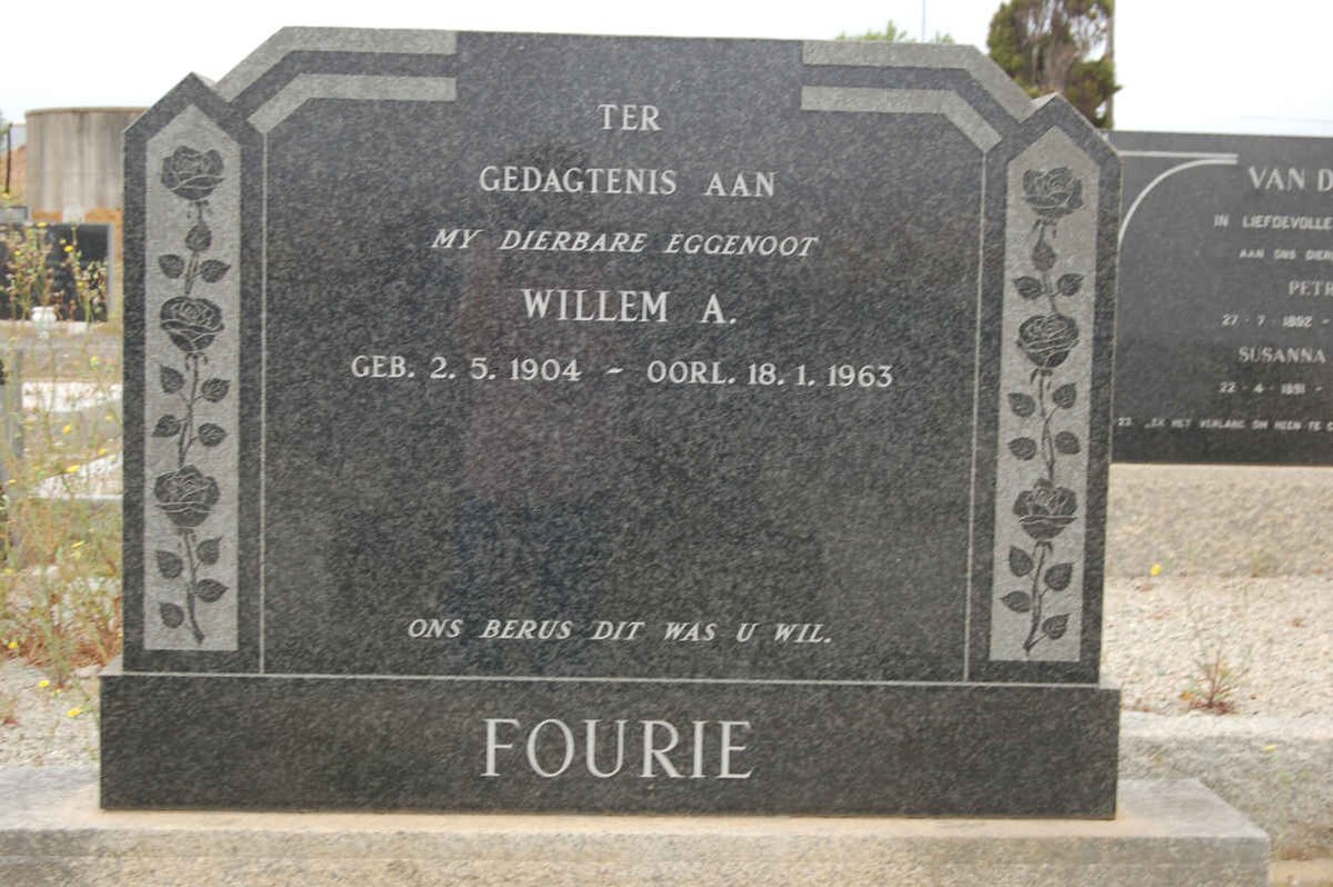 FOURIE Willem A. 1904-1963