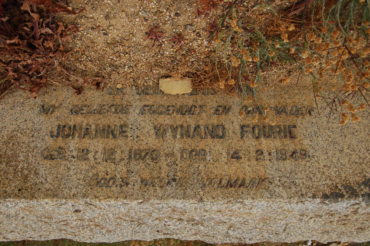 FOURIE Johannes Wynand 1879-1949