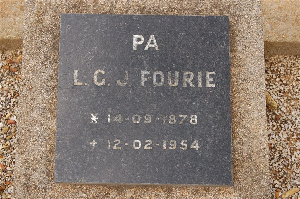 FOURIE L.G.J. 1878-1954