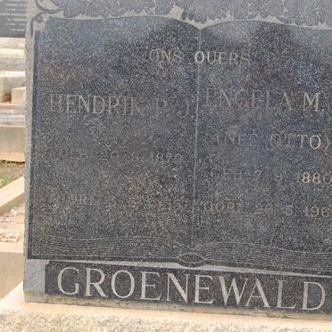 GROENEWALD Hendrik P.J. 1879-1955 &amp; Engela M.C. OTTO 1880-1961