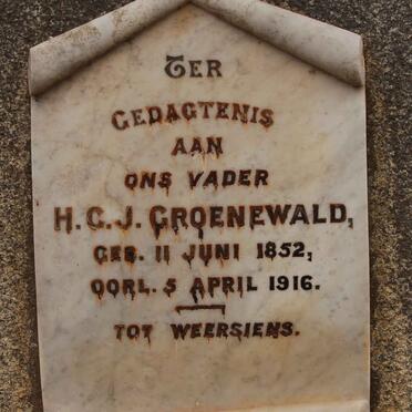 GROENEWALD H.G.J. 1852-1916