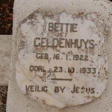 GELDENHUYS Bettie 1922-1933