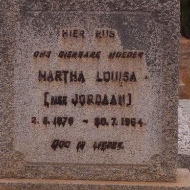 GROENEWALD Martha Louisa nee JORDAAN 1876-1964