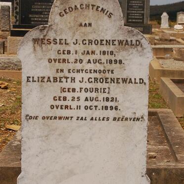 GROENEWALD Wessel J. 1818-1898 &amp; Elizabeth J. FOURIE 1821-1896