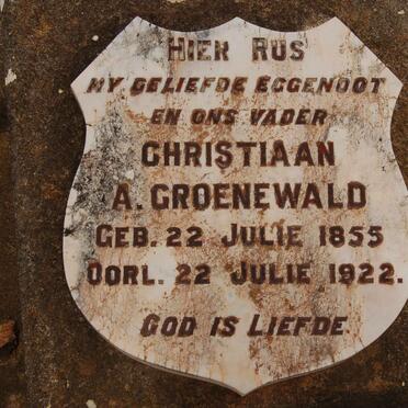 GROENEWALD Christiaan A. 1853-1922