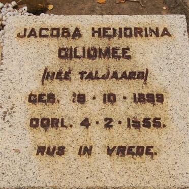 GILIOMEE Jacoba Hendrina nee TALJAARD 1899-1955
