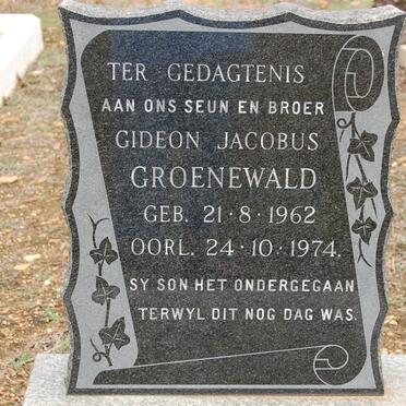 GROENEWALD Gideon Jacobus 1962-1974