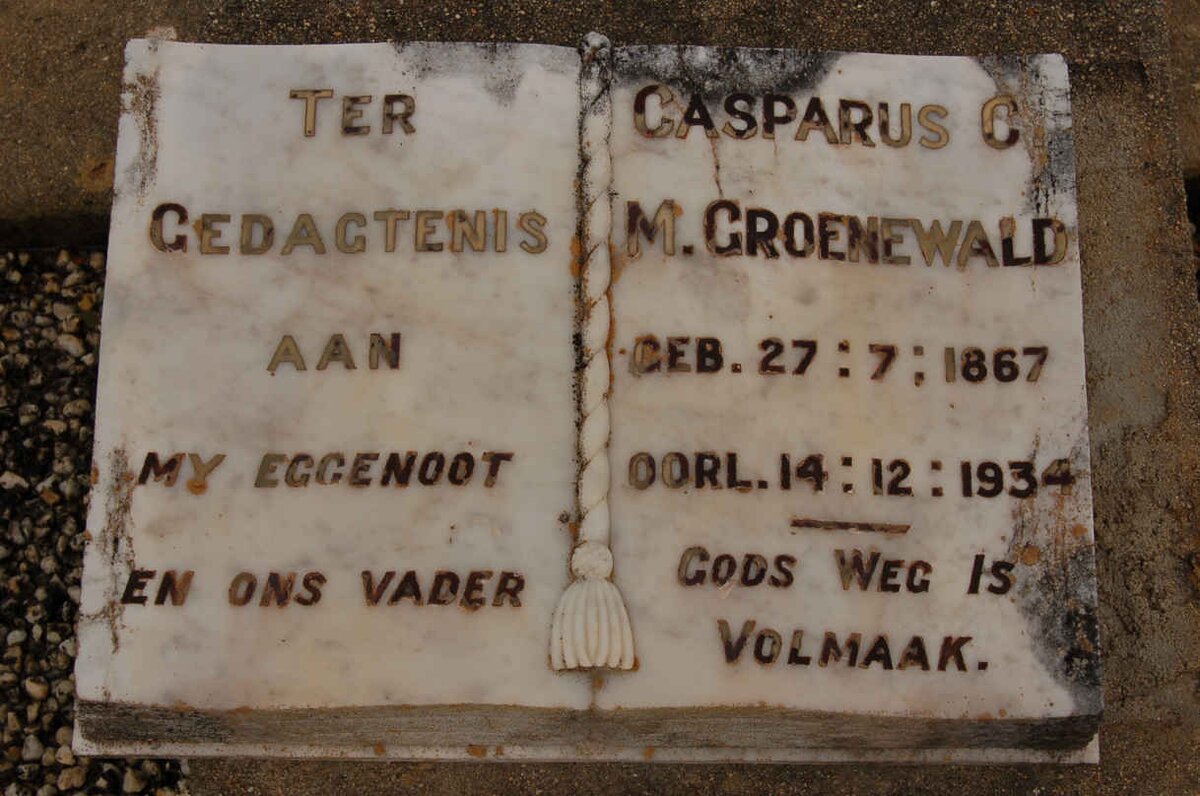GROENEWALD Casparus C.M. 1867-1934