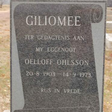GILIOMEE Oelloff Ohlsson 1903-1973