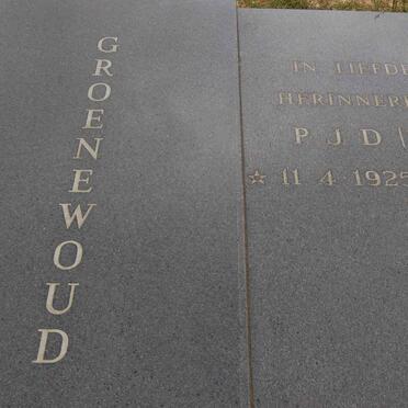 GROENEWOUD P.J.D. 1925-1???