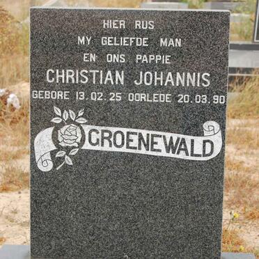 GROENEWALD Christian Johannis 1925-1990