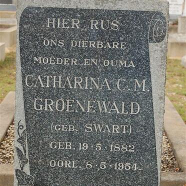 GROENEWALD Catharina C.M. nee SWART 1882-1954