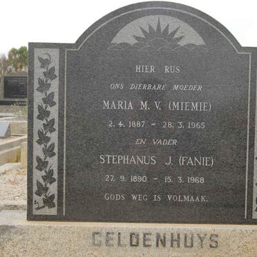 GELDENHUYS Stephanus J. 1890-1968 &amp; Maria M.V. 1887-1965