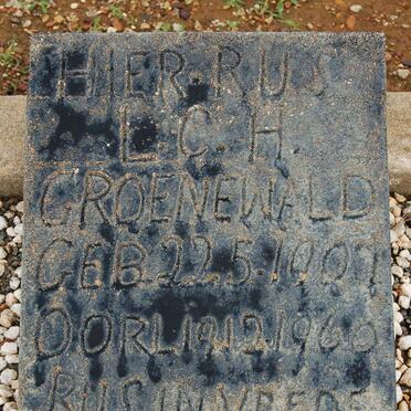 GROENEWALD L.C.H. 1907-1960