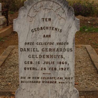 GELDENHUYS Daniel Gerhardus 1860-1927