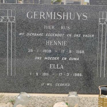 GERMISHUYS Hennie 1908-1968 &amp; Ella 1911-1986