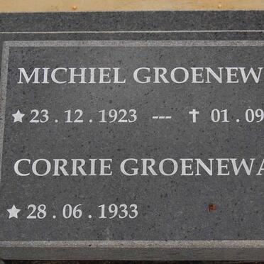 GROENEWALD Michiel 1923-2008 &amp; Corrie 1933-