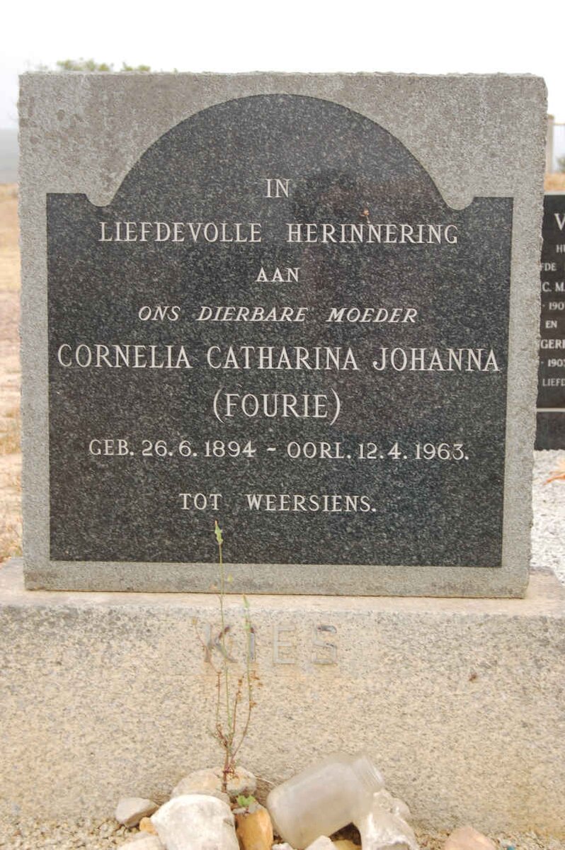 KIES Cornelia Catharina Johanna nee FOURIE 1894-1963