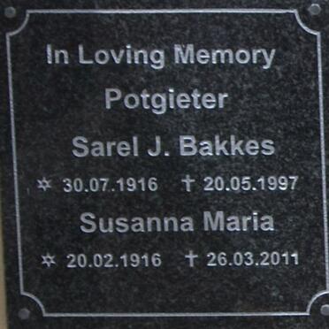 POTGIETER Sarel J. Bakkes 1916-1997 &amp; Susanna Maria 1916-2011