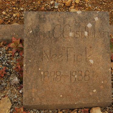 OOSTHUIZEN Anna C. nee FICK 1898-1938