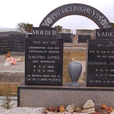 REDELINGHUYS Hermanus Jacobus 1883-1966 &amp; Dorothia Sophia WAGENAAR 1889-1969