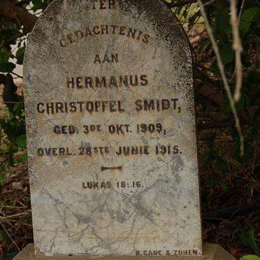 SMIDT Hermanus Christoffel 1909-1915