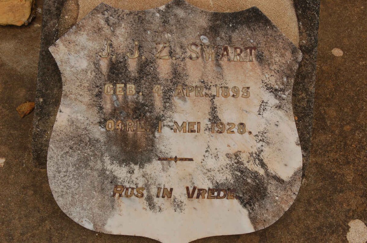 SWART J.J.Z. 1895-1928