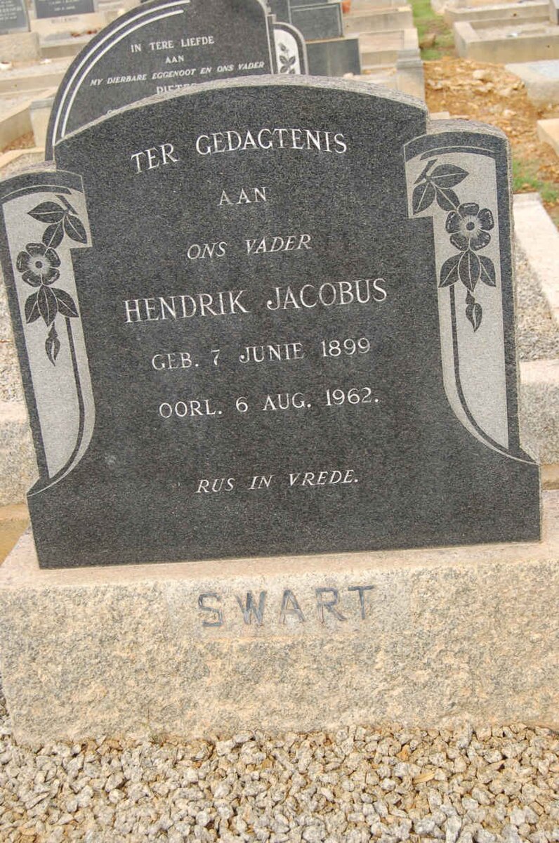 SWART Hendrik Jacobus 1899-1962