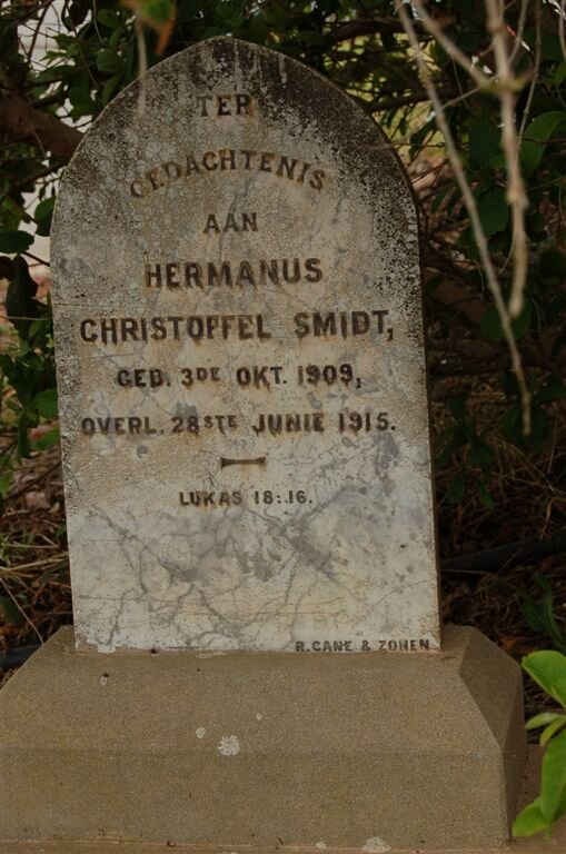 SMIDT Hermanus Christoffel 1909-1915
