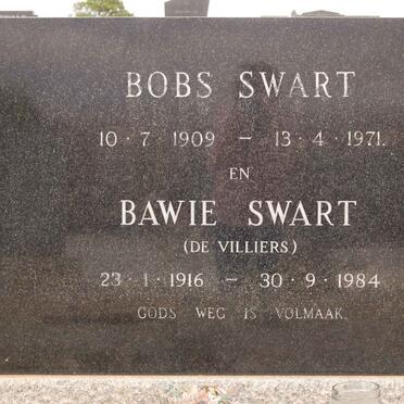 SWART Bobs 1909-1971 &amp; Bawie DE VILLIERS 1916-1984