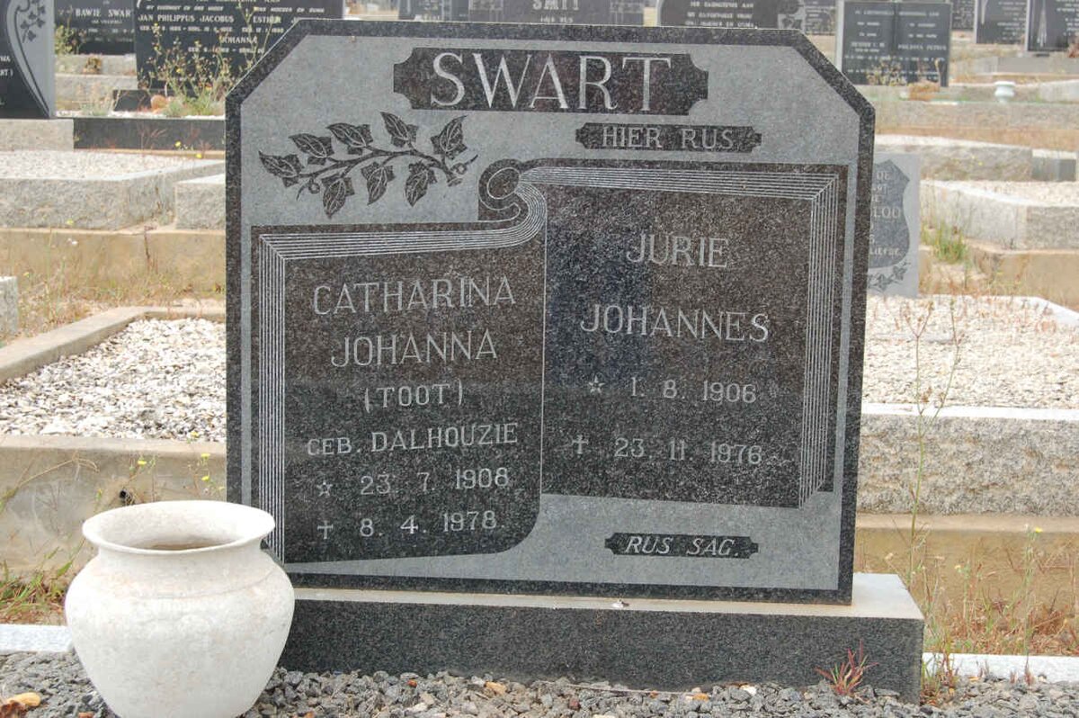 SWART Jurie Johannes 1906-1976 &amp; Catharina Johanna DALHOUZIE 1908-1978