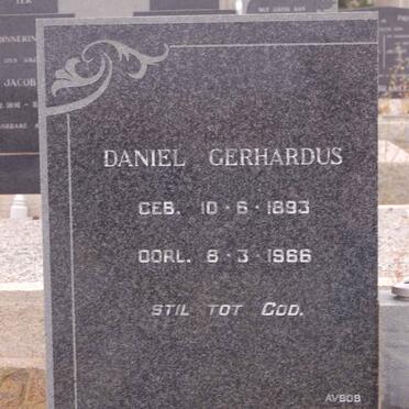 VERMEULEN Daniel Gerhardus 1893-1966