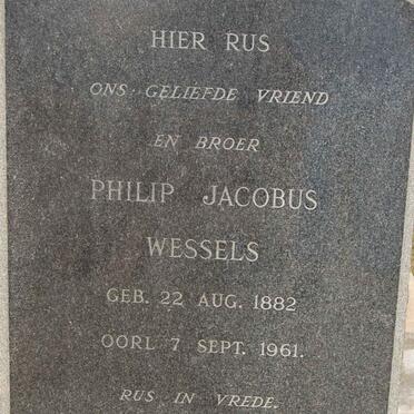 WESSELS Philip Jacobus 1882-1961
