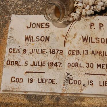 WILSON Jones 1872-1947 &amp; P.P 1872-1961