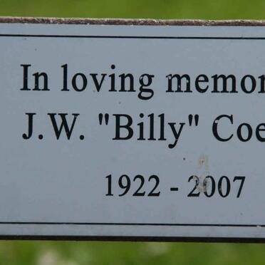 COETZEE J.W. 1922-2007
