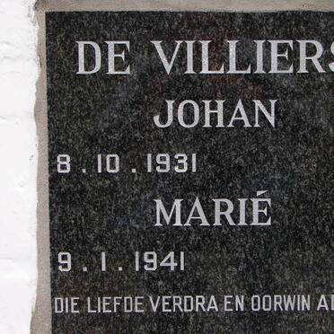 VILLIERS Johan, de 1931- &amp; Marie 1941-